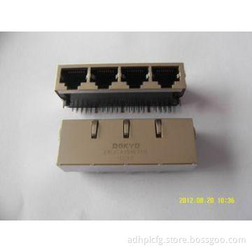 Shielded W/O LED magnetic RJ45 Modular Jack 10/100BASE 1 x